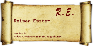 Reiser Eszter névjegykártya